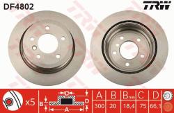 TRW Disc frana TRW DF4802 (DF4802) - automobilus