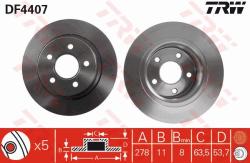 TRW Disc frana TRW DF4407 (DF4407) - automobilus