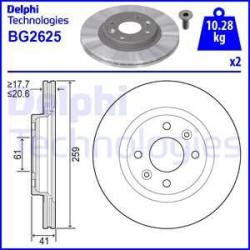 DELPHI Disc frana DELPHI BG2625 (BG2625) - automobilus