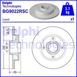 DELPHI Disc frana DELPHI BG9022RSC (BG9022RSC) - automobilus