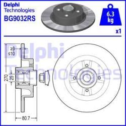 DELPHI Disc frana DELPHI BG9032RS (BG9032RS) - automobilus