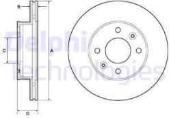 DELPHI Disc frana DELPHI BG3935C (BG3935C) - automobilus