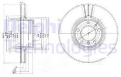 DELPHI Disc frana DELPHI BG9005 (BG9005) - automobilus