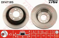 TRW Disc frana TRW SINGLE DF4718S (DF4718S)