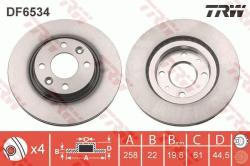 TRW Disc frana TRW DF6534 (DF6534) - automobilus