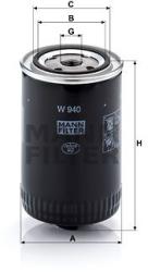 Mann-filter Filtru ulei MANN-FILTER W 940 (10) (W 940 (10))