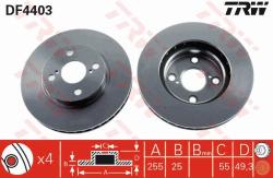 TRW Disc frana TRW DF4403 (DF4403) - automobilus