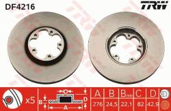 TRW Disc frana TRW DF4216 (DF4216) - automobilus