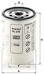Mann-filter filtru combustibil MANN-FILTER PL 270 x (PL 270 x) - automobilus