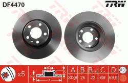 TRW Disc frana TRW DF4470 (DF4470) - automobilus