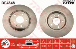 TRW Disc frana TRW DF4848 (DF4848) - automobilus
