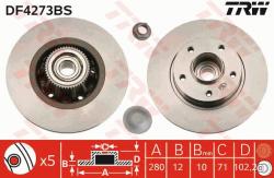 TRW Disc frana TRW SINGLE DF4273BS (DF4273BS)