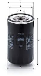 Mann-filter Filtru ulei MANN-FILTER W 1160 (W 1160) - automobilus
