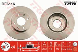 TRW Disc frana TRW DF6116 (DF6116) - automobilus