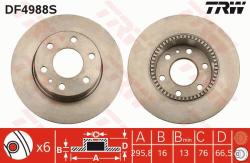 TRW Disc frana TRW SINGLE DF4988S (DF4988S)