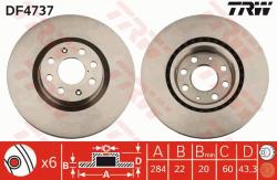 TRW Disc frana TRW DF4737 (DF4737) - automobilus