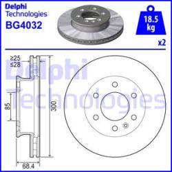 DELPHI Disc frana DELPHI BG4032 (BG4032) - automobilus