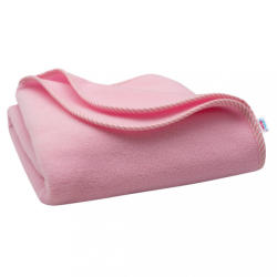NEW BABY Gyerek fleece takaró New Baby 100x75 rózsaszín csíkos - pindurka