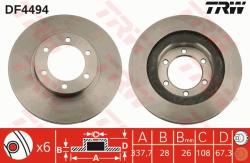TRW Disc frana TRW DF4494 (DF4494) - automobilus