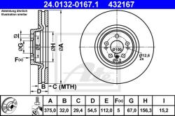ATE Disc frana ATE 24.0132-0167.1 (24.0132-0167.1)