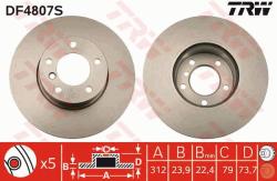 TRW Disc frana TRW SINGLE DF4807S (DF4807S)