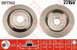 TRW Disc frana TRW DF7352 (DF7352) - automobilus