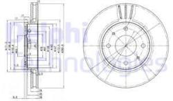 DELPHI Disc frana DELPHI BG3501C (BG3501C) - automobilus