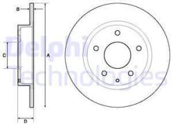 DELPHI Disc frana DELPHI BG4707C (BG4707C) - automobilus