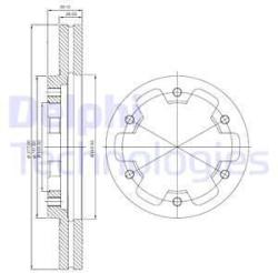 DELPHI Disc frana DELPHI BG3422 (BG3422) - automobilus