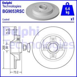 DELPHI Disc frana DELPHI BG9053RSC (BG9053RSC) - automobilus
