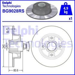 DELPHI Disc frana DELPHI BG9028RS (BG9028RS) - automobilus