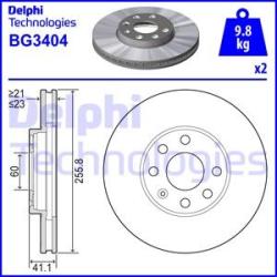DELPHI Disc frana DELPHI BG3404 (BG3404) - automobilus
