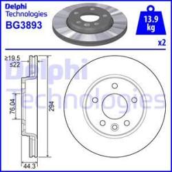 DELPHI Disc frana DELPHI BG3893 - automobilus
