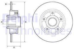 DELPHI Disc frana DELPHI BG9137RS (BG9137RS) - automobilus