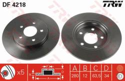 TRW Disc frana TRW DF4218 (DF4218) - automobilus
