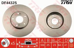 TRW Disc frana TRW SINGLE DF4432S (DF4432S)