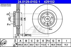 ATE Disc frana ATE 24.0129-0102.1 (24.0129-0102.1)