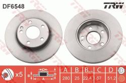 TRW Disc frana TRW DF6548 (DF6548) - automobilus