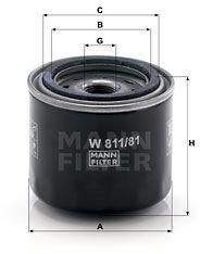 Mann-filter Filtru ulei MANN-FILTER W 811/81 - automobilus