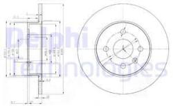DELPHI Disc frana DELPHI BG3885C (BG3885C) - automobilus