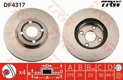 TRW Disc frana TRW DF4317 (DF4317) - automobilus