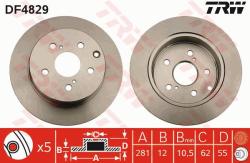 TRW Disc frana TRW DF4829 (DF4829) - automobilus