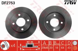 TRW Disc frana TRW DF2753 (DF2753) - automobilus