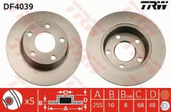 TRW Disc frana TRW DF4039 (DF4039) - automobilus