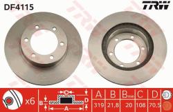 TRW Disc frana TRW DF4115 (DF4115) - automobilus