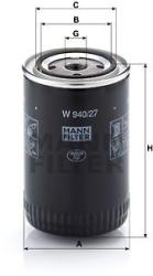 Mann-filter Filtru ulei MANN-FILTER W 940/27 (W 940/27) - automobilus