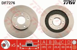 TRW Disc frana TRW DF7276 (DF7276) - automobilus