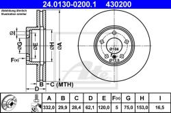 ATE Disc frana ATE 24.0130-0200.1 (24.0130-0200.1)