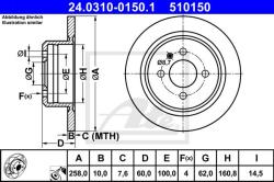 ATE Disc frana ATE PowerDisc 24.0310-0150.1 (24.0310-0150.1)