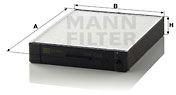 Mann-filter Filtru, aer habitaclu MANN-FILTER CU 2647 (CU 2647)